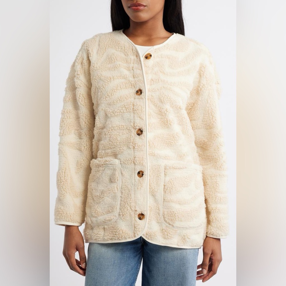 Billabong Women's Beige Fireside Cozy Jacket - Picture 4 of 8